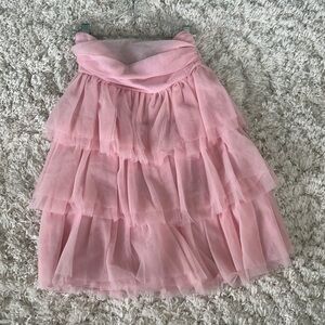 Elegant Pink Tiered Dress